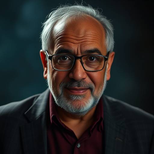 Foto de Carlos Eduardo Silva, renomado professor de teatro, com um olhar expressivo