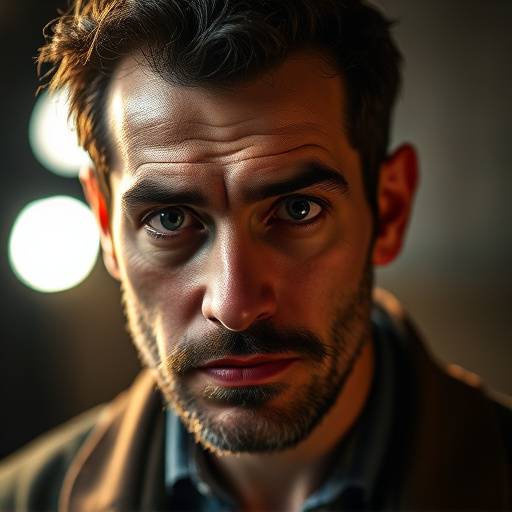 Foto de Carlos Eduardo Silva, renomado professor de teatro com um olhar expressivo