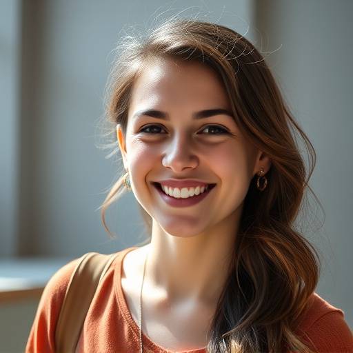 Foto de perfil sorrindo de Mariana, aluna da academia