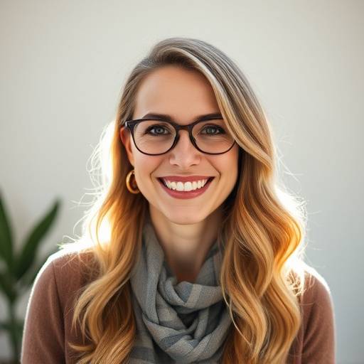 Imagem de Isabela Martins, professora de dublagem e locuäão, demonstrando entusiasmo